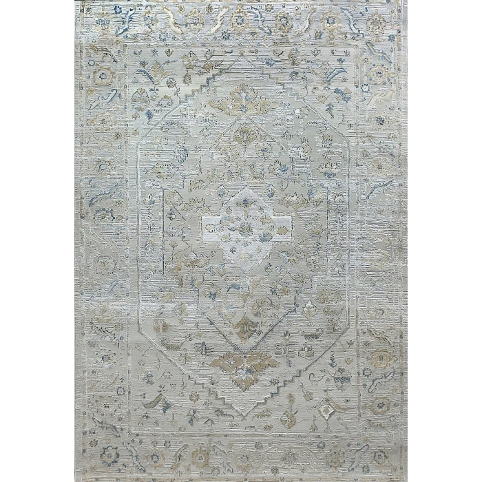 Dynamic Rugs REHA Cream/Beige/Blue 1062 7ft. 10in. x 10ft. Rect. Rug