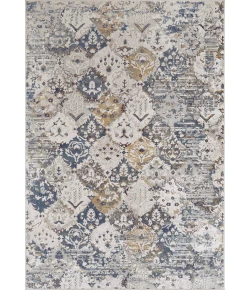 Dynamic Rugs REHA Cream/Beige/Blue 1063 5ft. 2in. x 7ft. Rect. Rug