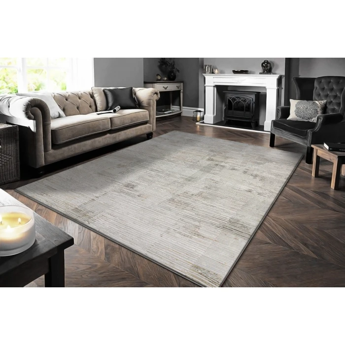 Dynamic Rugs RENAISSANCE Ivory/Grey 3153 2ft. 2in. x 7ft. 7in. Rect. Rug