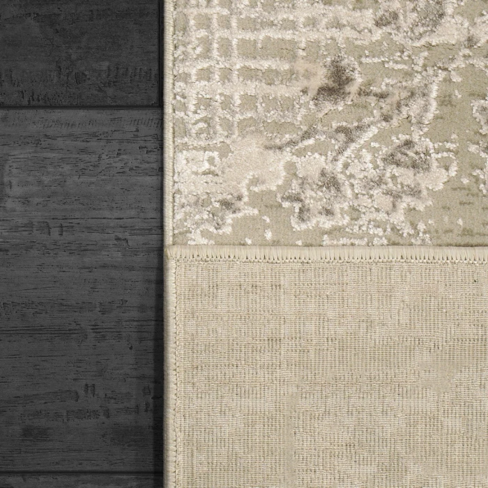 Dynamic Rugs RENAISSANCE Ivory/Grey 3157 2ft. 2in. x 7ft. 7in. Rect. Rug