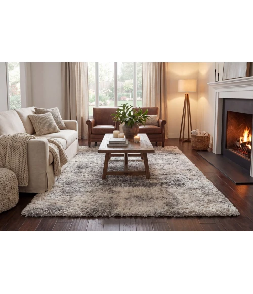 Dynamic Rugs REVERIE Cream/Grey 3540 7ft. 10in. x 10ft. 10in. Rect. Rug