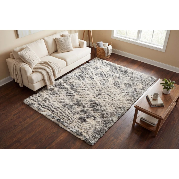 Dynamic Rugs REVERIE Cream/Grey 3544 3ft. 11in. x 5ft. 7in. Rect. Rug
