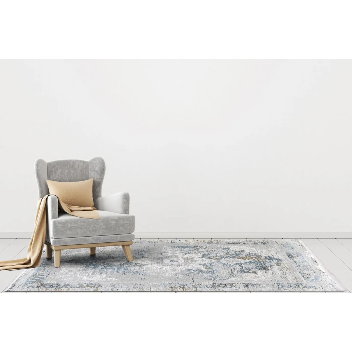 Dynamic Rugs RUBY Grey/Blue 2161 7ft. 10in. x 10ft. 10in. Rect. Rug