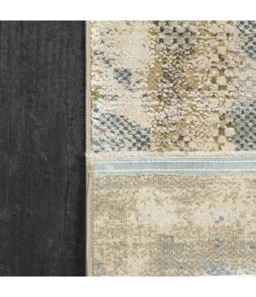 Dynamic Rugs RUBY Ivory/Blue 2181 9ft. x 12ft. Rect. Rug