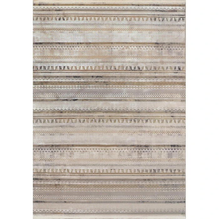 Dynamic Rugs RUBY Ivory/Taupe/Grey 2182 5ft. 3in. x 7ft. 7in. Rect. Rug
