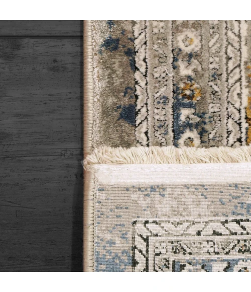 Dynamic Rugs RUBY Ivory/Grey/Gold 2185 5ft. 3in. x 7ft. 7in. Rect. Rug
