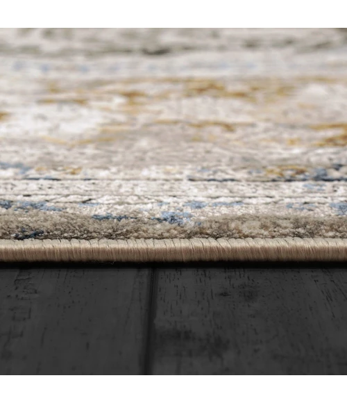 Dynamic Rugs RUBY Ivory/Grey/Gold 2185 5ft. 3in. x 7ft. 7in. Rect. Rug