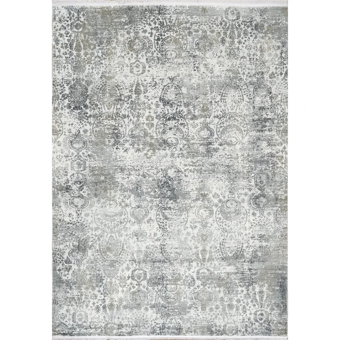 Dynamic Rugs RUBY Ivory/Grey 2162 5ft. 3in. x 7ft. 7in. Rect. Rug