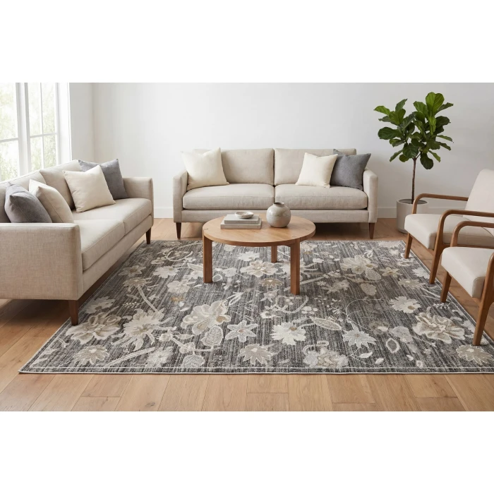 Dynamic Rugs SAFFRON Grey/Beige/Multi 16615 9ft. x 12ft. Rect. Rug