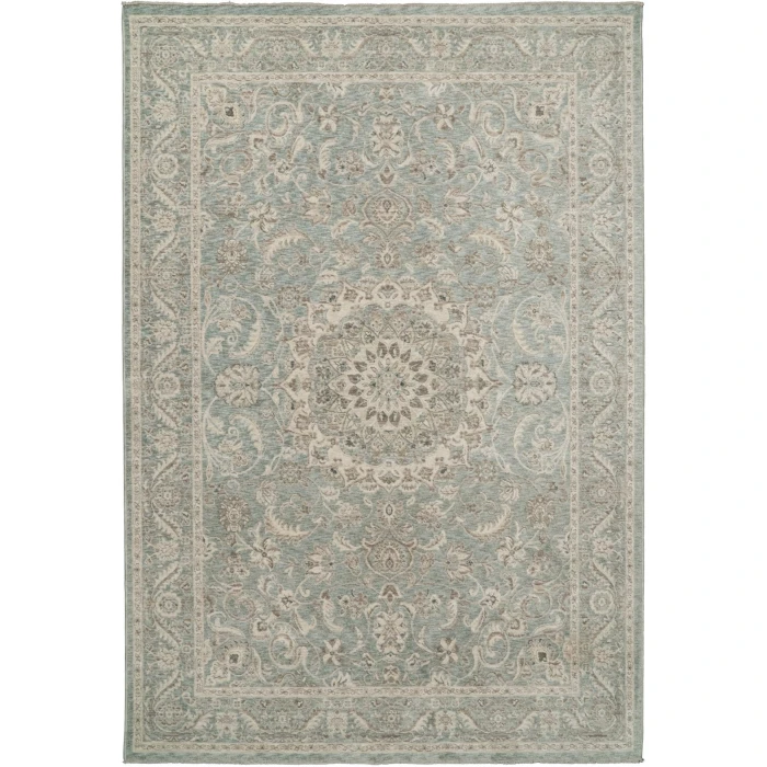 Dynamic Rugs SANTANA Blue/Beige 10260 6ft. 7in. x 9ft. 6in. Rect. Rug