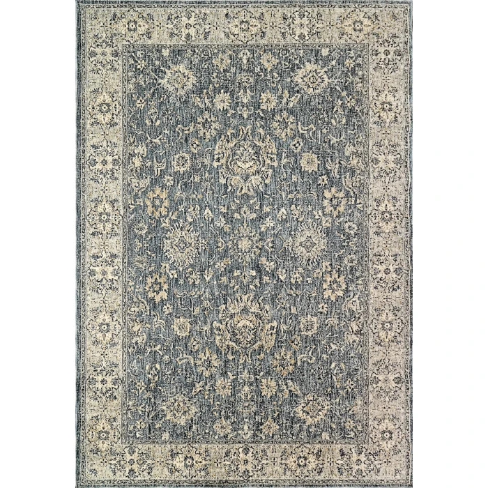 Dynamic Rugs SAVOY Denim/Grey/Cream 3572 5ft. 3in. x 7ft. 7in. Rect. Rug