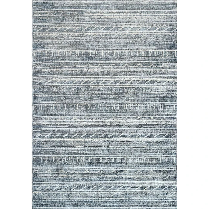 Dynamic Rugs SAVOY Denim/Grey/Cream 3579 5ft. 3in. x 7ft. 7in. Rect. Rug