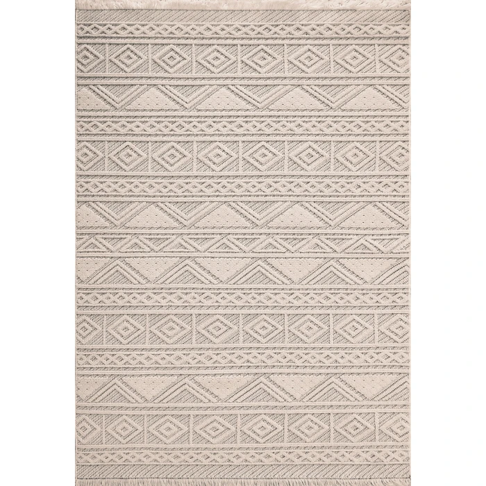 Dynamic Rugs SEVILLE Ivory/Soft Grey 3607 5ft. x 7ft. Rect. Rug