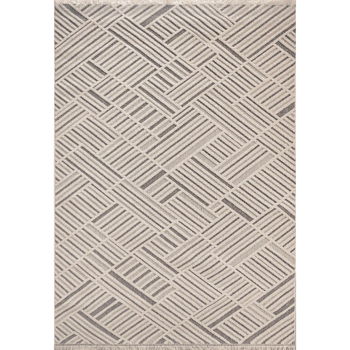 Dynamic Rugs SEVILLE Ivory/Grey 3608 5ft. x 7ft. Rect. Rug