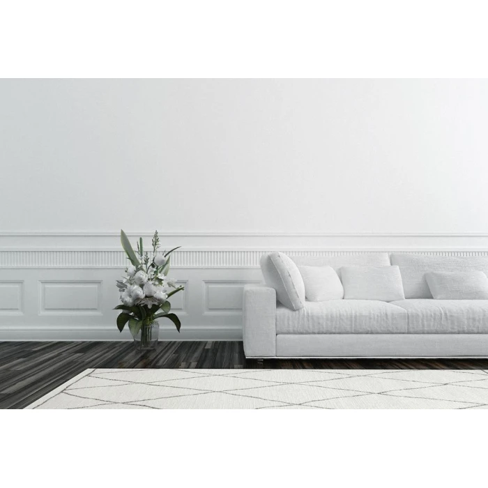 Dynamic Rugs SHERPA Ivory/Grey 49004 2ft. 2in. x 7ft. 7in. Rect. Rug