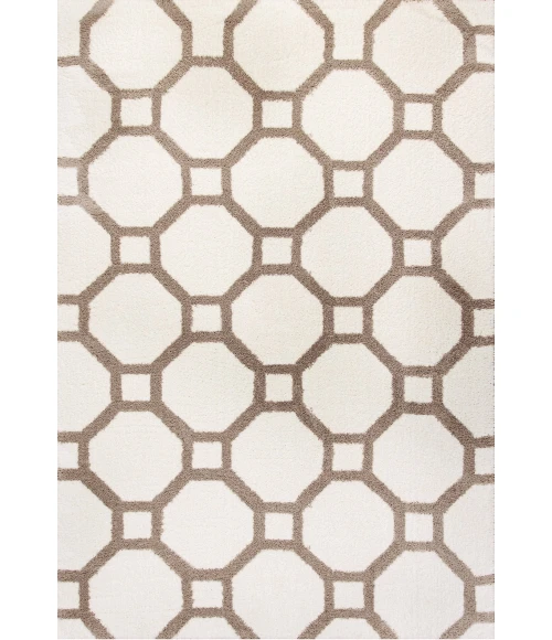 Dynamic Rugs SILKY SHAG White 5903 7ft. 10in. x 10ft. 10in. Rect. Rug
