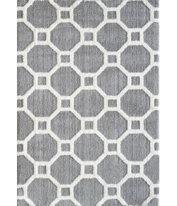 Dynamic Rugs SILKY SHAG Silver/White 5903 3ft.11in. x 5ft. 7in. Rect. Rug