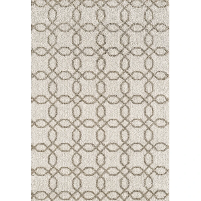 Dynamic Rugs SILKY SHAG White 5905 2ft. x 3ft. 3in. Rect. Rug