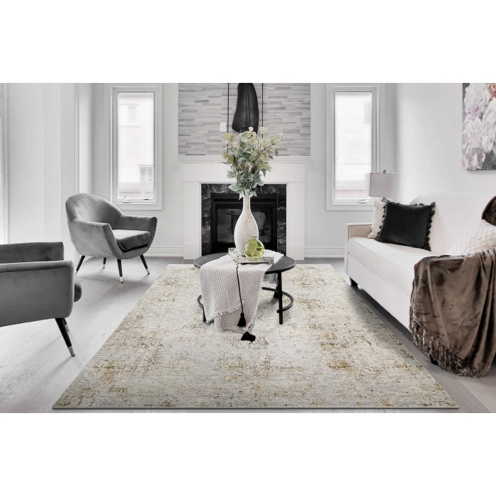 Dynamic Rugs SKYLER Grey/Green 6711 2ft. 3in. x 7ft. 7in. Rect. Rug