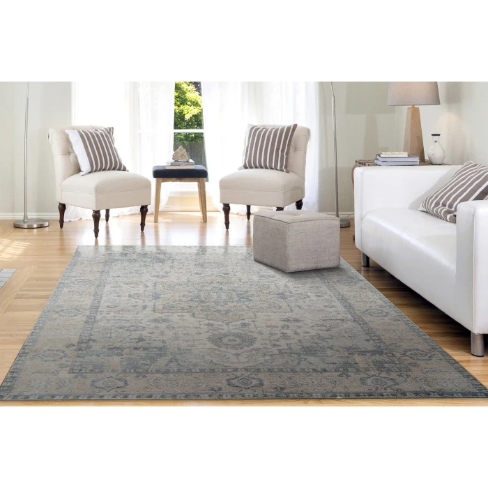 Dynamic Rugs STEFANO Beige/Navy 15701 8ft. x 10ft. Rect. Rug