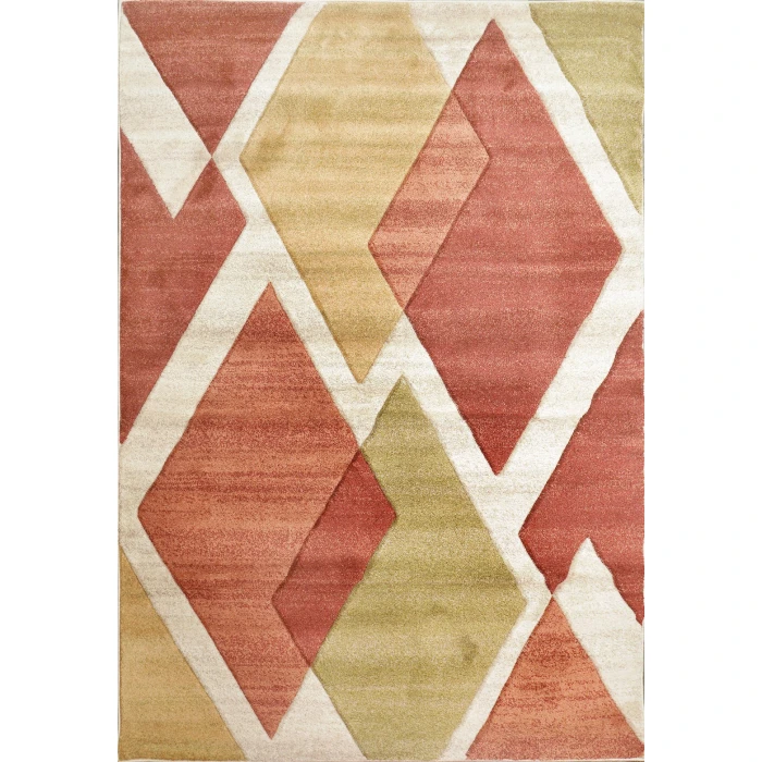 Dynamic Rugs STELLA Red/Gold/Ivory 3284 5ft. 3in. x 7ft. Rect. Rug