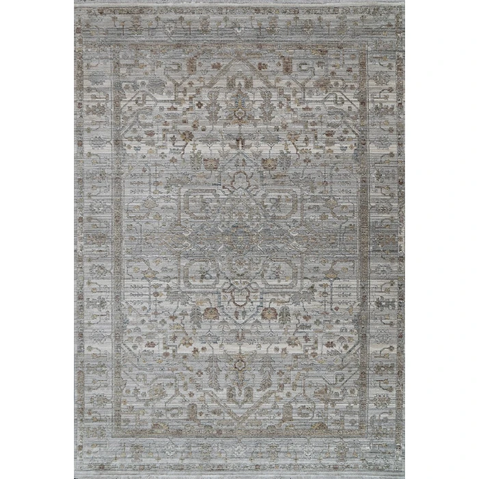 Dynamic Rugs TREVI Grey/Cream 13250 6ft. 7in. x 9ft. 10in. Rect. Rug