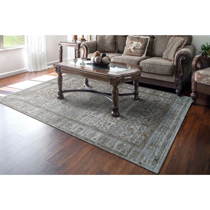 Dynamic Rugs TREVI Grey/Cream 13250 6ft. 7in. x 9ft. 10in. Rect. Rug
