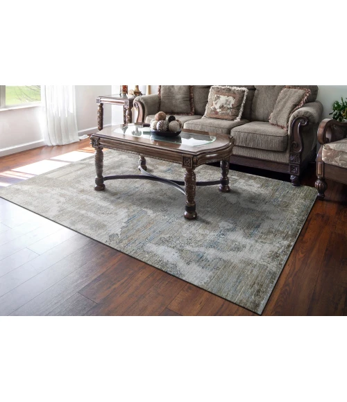 Dynamic Rugs TREVI Cream/Beige/Grey 13253 2ft. 2in. x 7ft. Rect. Rug