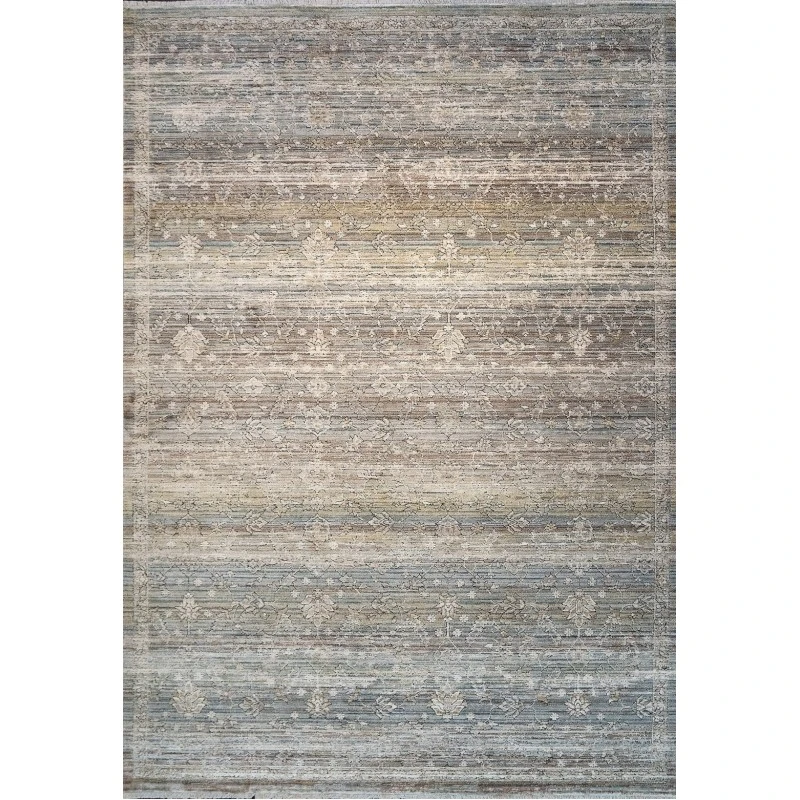 Dynamic Rugs TREVI Beige/Cream/Blue 13254 6ft. 7in. x 9ft. 10in. Rect. Rug