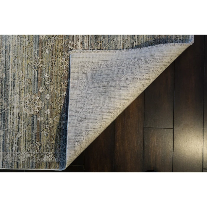 Dynamic Rugs TREVI Beige/Cream/Blue 13254 6ft. 7in. x 9ft. 10in. Rect. Rug