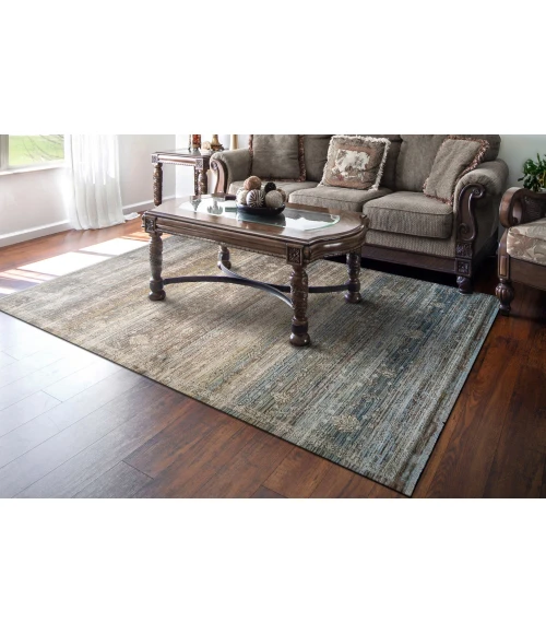Dynamic Rugs TREVI Beige/Cream/Blue 13254 9ft. x 12ft. 6in. Rect. Rug
