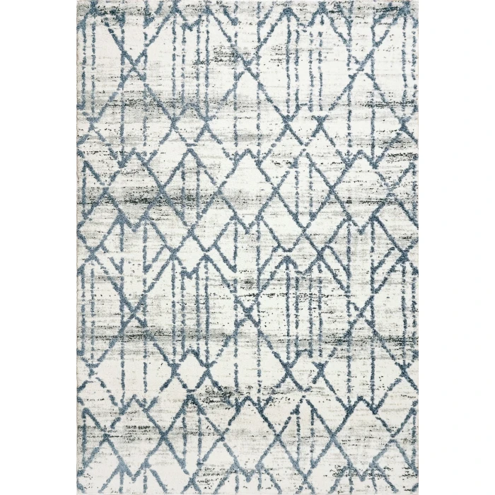 Dynamic Rugs TROYA Ivory/Blue 4604 7ft. 10in. x 10ft. 10in. Rect. Rug