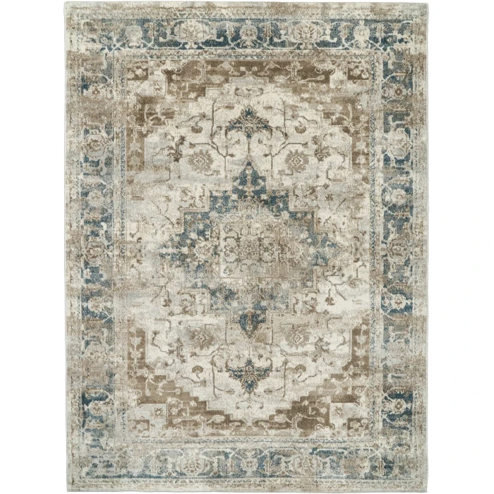 Dynamic Rugs VENEDIK Cream/Navy/Beige 17778 7ft. 10in. x 10ft. Rect. Rug