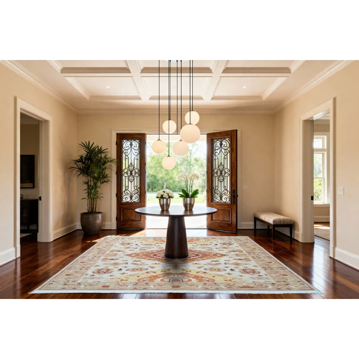 Dynamic Rugs WADE Taupe/Rust/Multi 18602 2ft. 2in. x 7ft. 7in. Rect. Rug