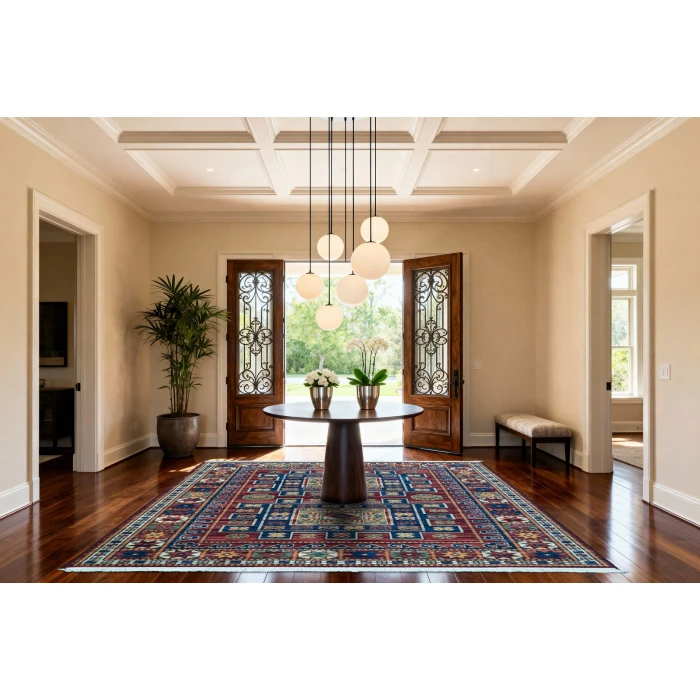 Dynamic Rugs WADE Red/Multi 18604 2ft. 2in. x 7ft. 7in. Rect. Rug