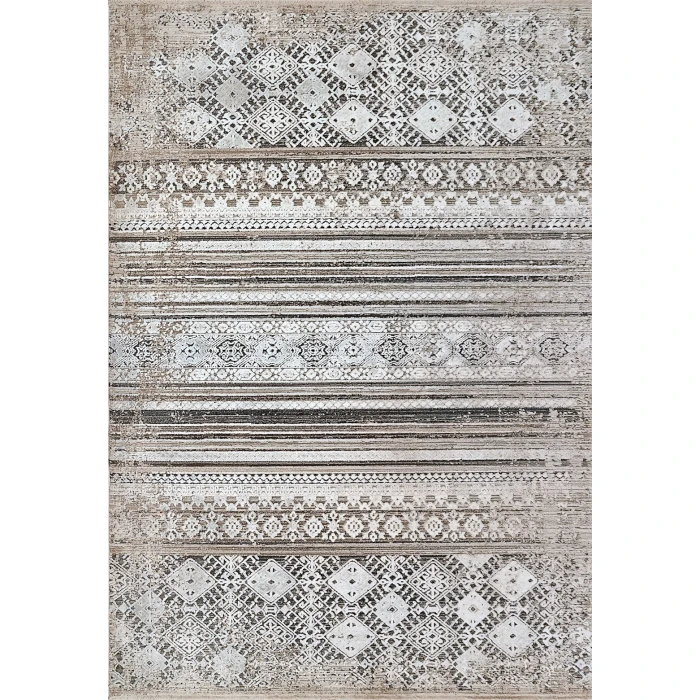 Dynamic Rugs WINGO Grey/Cream/Blue 7956 4ft. x 5ft. 5in. Rect. Rug