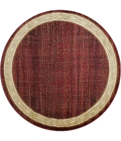 Dynamic Rugs YAZD Red 1770 5ft. 3in. Round Rug