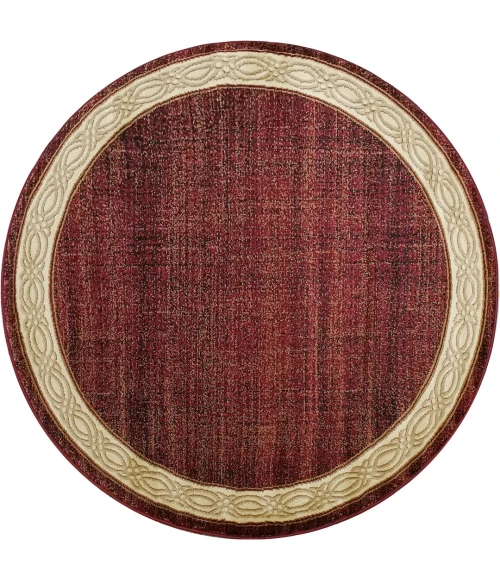 Dynamic Rugs YAZD Red 1770 5ft. 3in. Round Rug