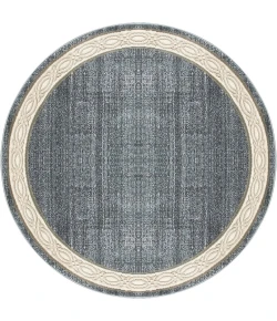 Dynamic Rugs YAZD Blue/Grey 1770 5ft. 3in. Round Rug