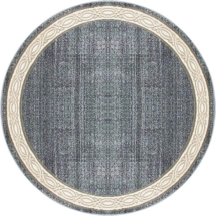 Dynamic Rugs YAZD Blue/Grey 1770 5ft. 3in. Round Rug