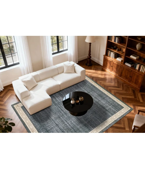 Dynamic Rugs YAZD Blue/Grey 1770 5ft. 3in. x 7ft. 7in. Rect. Rug