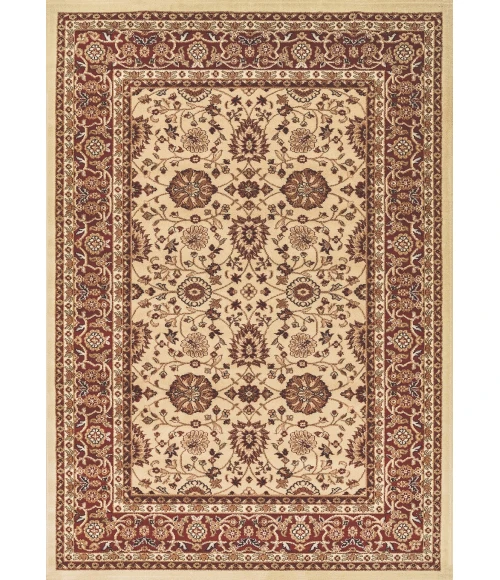 Dynamic Rugs YAZD Cream/Red 2803 7ft. 10in. x 10ft. 10in. Rect. Rug