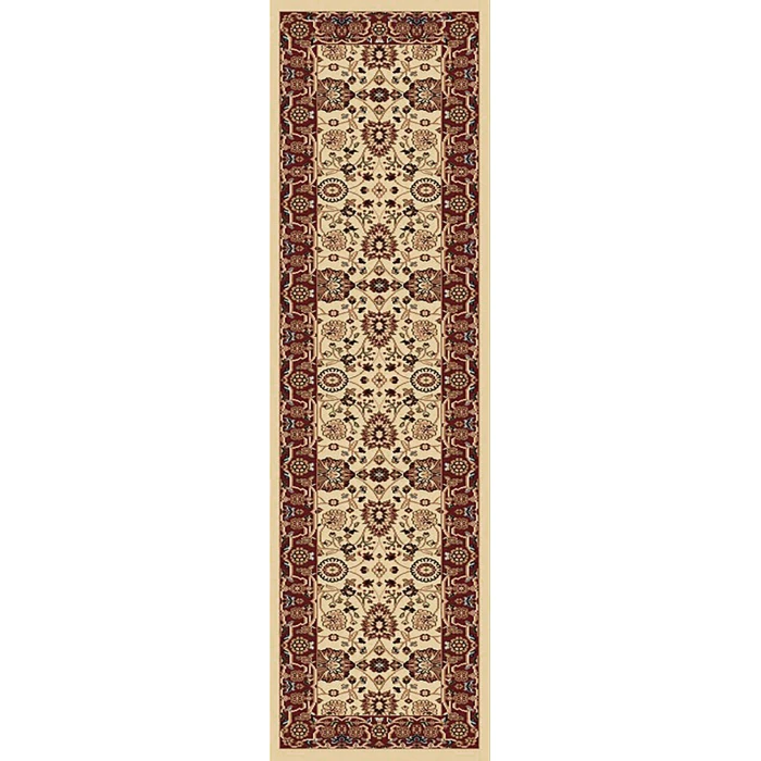Dynamic Rugs YAZD Cream/Red 2803 2ft. x 7ft. 7in. Rect. Rug