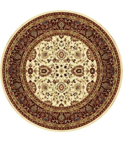 Dynamic Rugs YAZD Cream/Red 2803 5ft. 3in. Round Rug