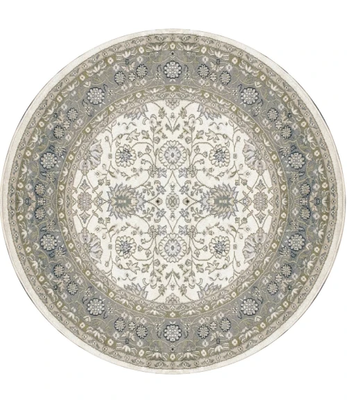 Dynamic Rugs YAZD Ivory/Grey 2803 5ft. 3in. Round Rug