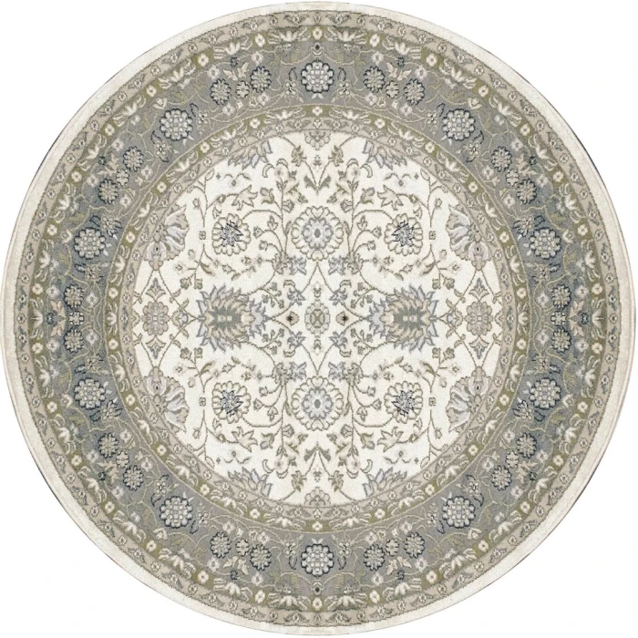 Dynamic Rugs YAZD Ivory/Grey 2803 5ft. 3in. Round Rug