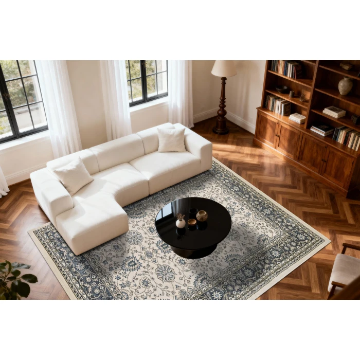 Dynamic Rugs YAZD Ivory/Grey 2803 2ft. x 7ft. 7in. Rect. Rug