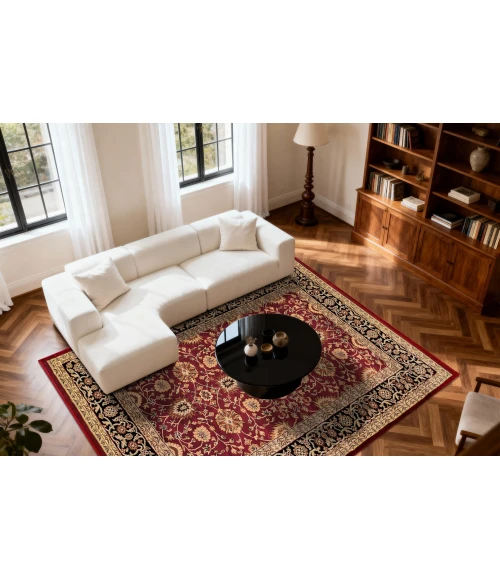 Dynamic Rugs YAZD Red/Black 2803 5ft. 3in. x 7ft. 7in. Rect. Rug