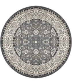 Dynamic Rugs YAZD Grey/Ivory 2803 5ft. 3in. Round Rug