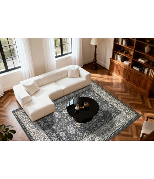 Dynamic Rugs YAZD Grey/Ivory 2803 2ft. x 3ft. 6in. Rect. Rug
